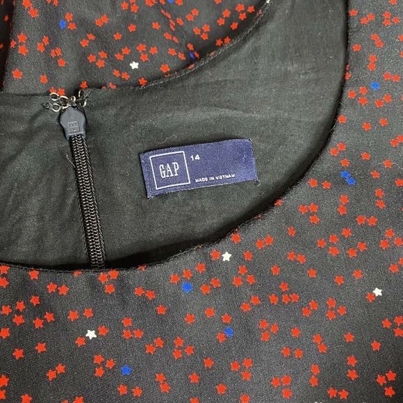 GAP Black Star Print Cotton Sleeveless ALine Dress - Picture 10 of 12